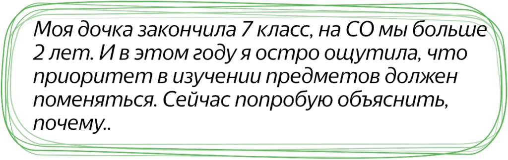 Приоритет изучения предметов